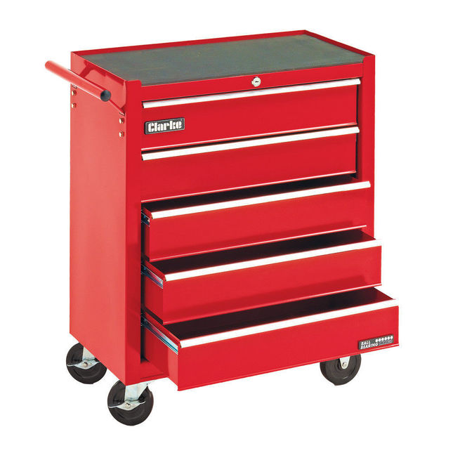 Clarke 7636002 CTC500C Mechanics' Steel 5 Drawer Tool Cabinet