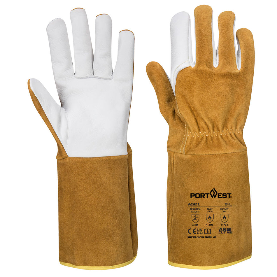 Portwest TIG Welders 220 Grain Leather Gauntlet