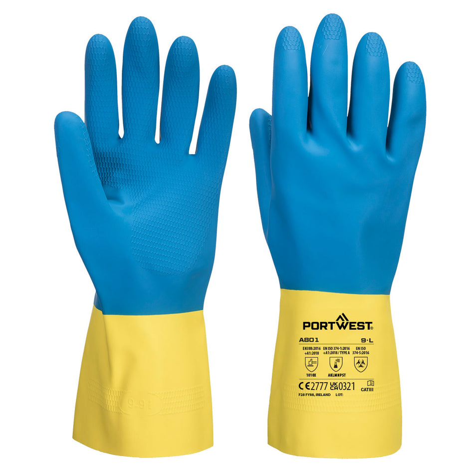 Portwest Chem 300 Latex Double Dipped Gauntlet