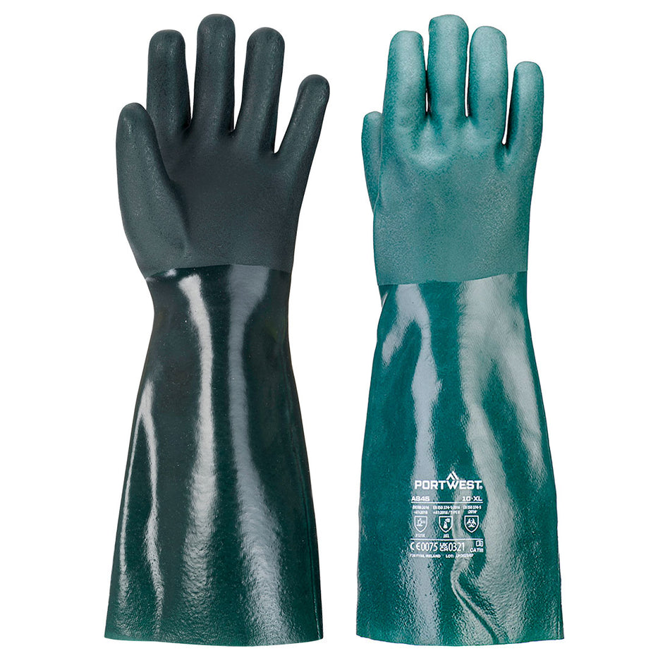 Portwest Chem 450 PVC Double Dipped Gauntlet