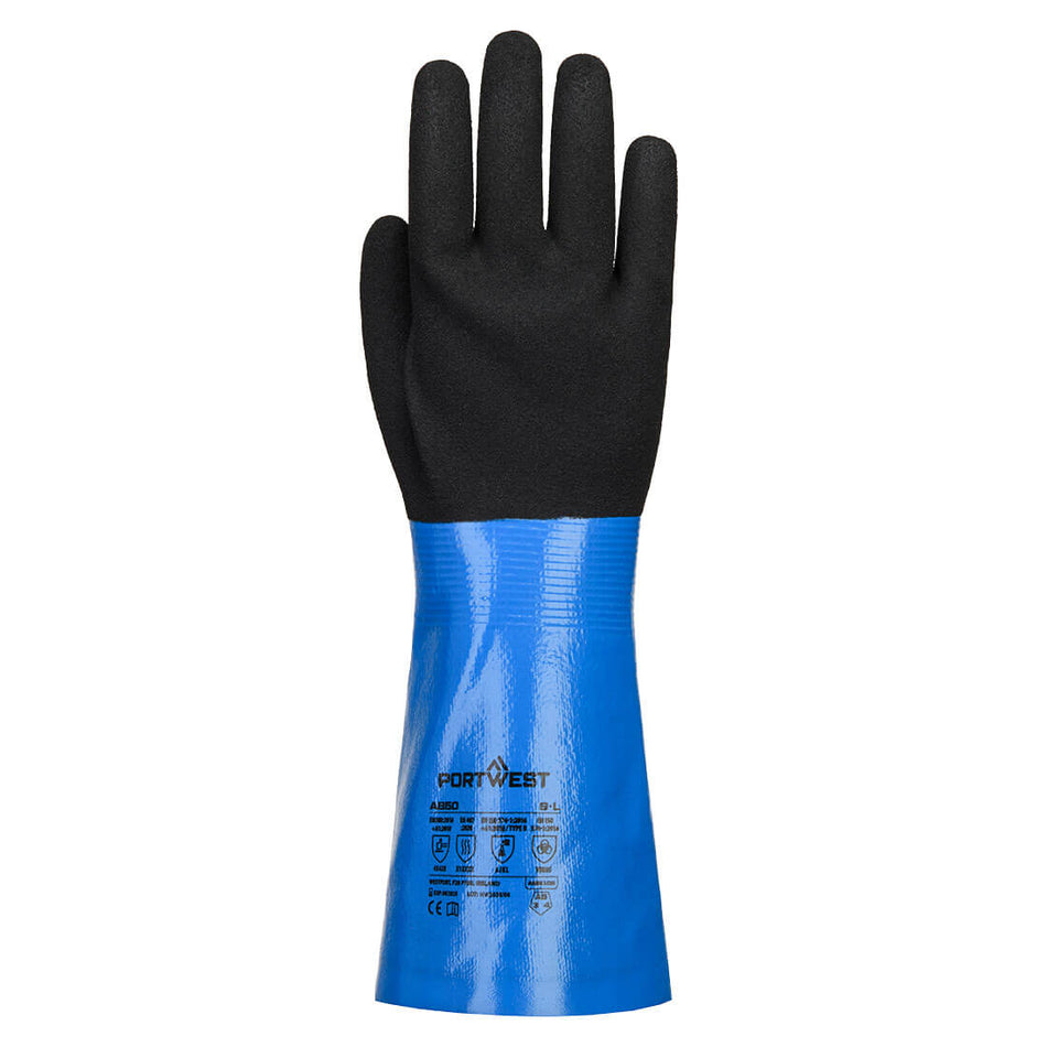 Portwest Chem Cut D 350 Nitrile Sandy Gauntlet
