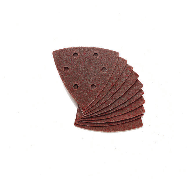 Clarke 6502067 10 Pack of 90mm Delta Triangle Hook and Loop Sanding Sheets Ð 80 Grit
