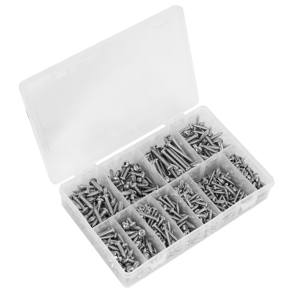 Sealey AB0700SSST Stainless Steel Self-Tapping Screw Assortment 700pc