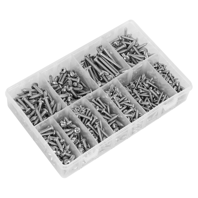 Sealey AB0700SSST Stainless Steel Self-Tapping Screw Assortment 700pc