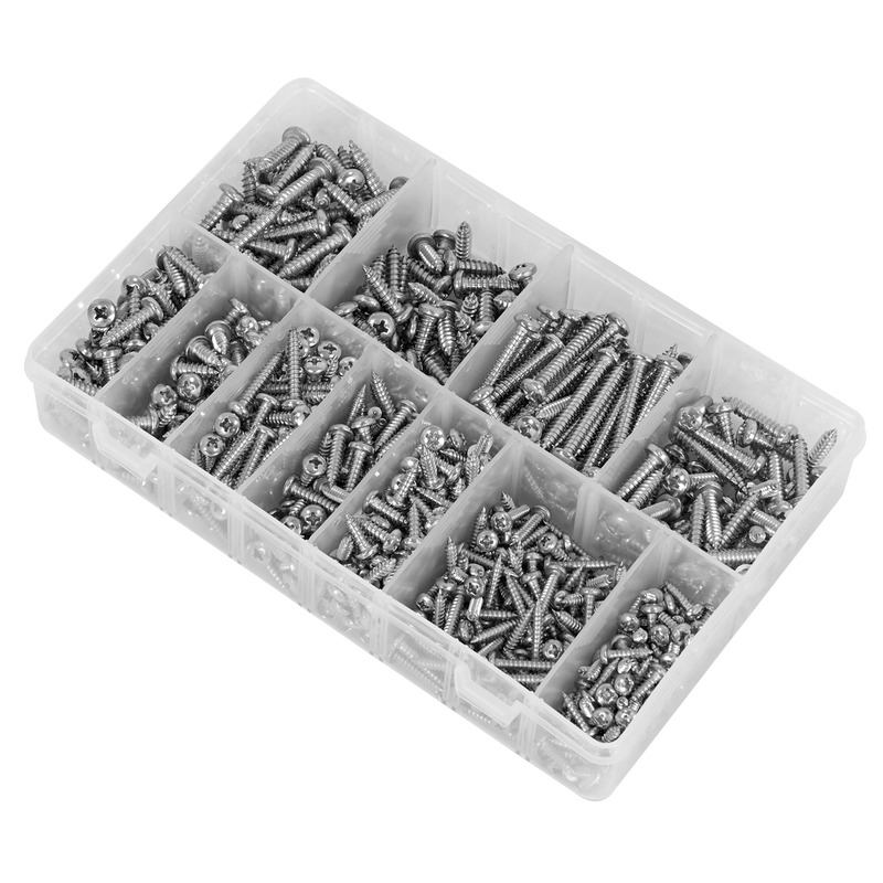 Sealey AB0700SSST Stainless Steel Self-Tapping Screw Assortment 700pc