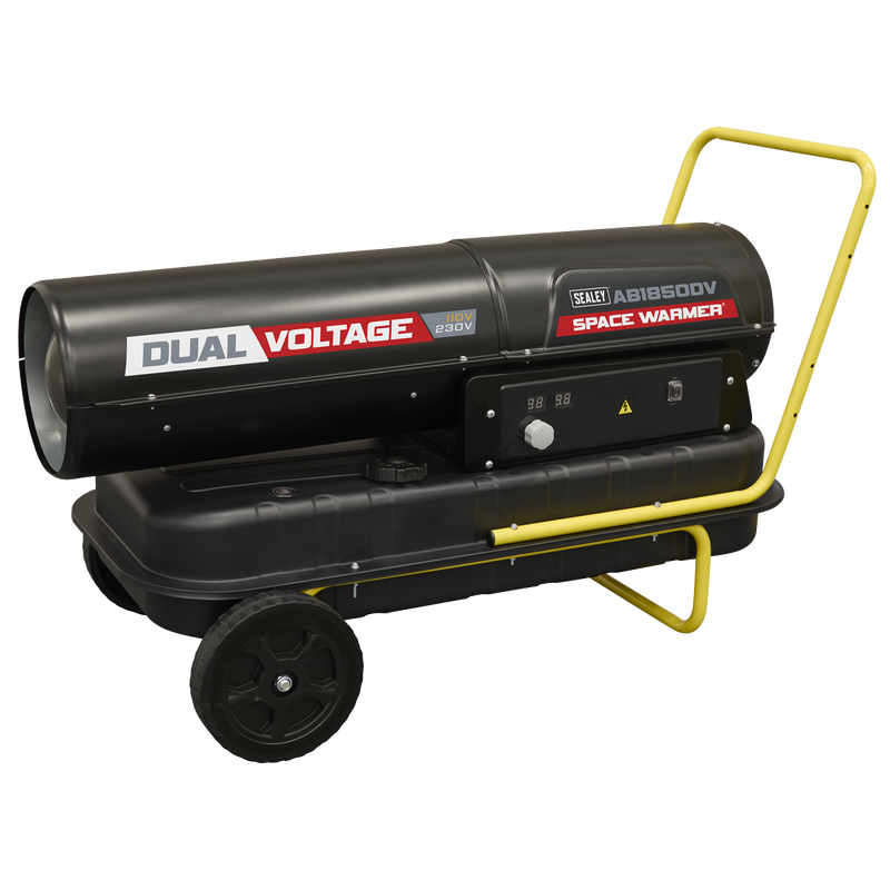 SEALEY AB1850DV Dual Voltage Space Warmer¨ Kerosene/Diesel Heater with Wheels 185,000Btu/hr(55kW)