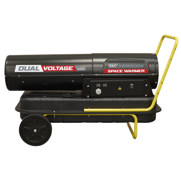 SEALEY AB1850DV Dual Voltage Space Warmer¨ Kerosene/Diesel Heater with Wheels 185,000Btu/hr(55kW)