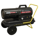SEALEY AB500DV Dual Voltage Kerosene/Diesel Space Warmer¨ Heater with Wheels 50,000Btu/hr