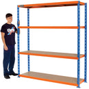 Clarke 6600726 CSR4550/50BO Heavy Duty Boltless Shelving (Blue & Orange)