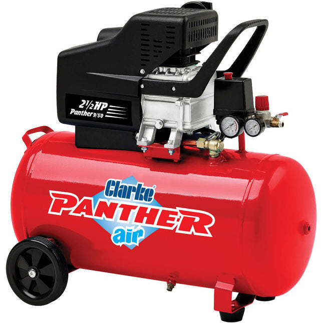 Clarke 2242115 Panther 9/50 9.3cfm 50 Litre 2.5HP Air Compressor (230V)