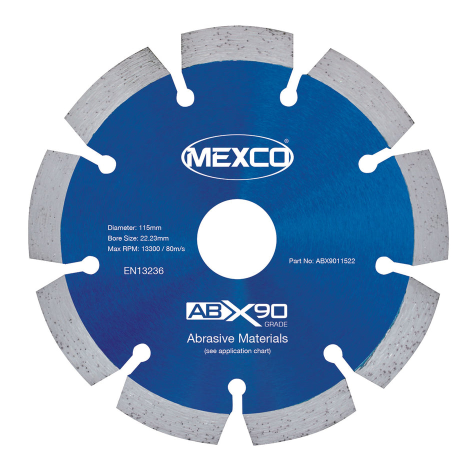 Mexco ABX9011522 115MM ABRASIVE MATERIALS X90 GRADE