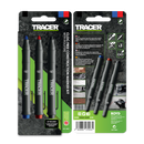 TRACER ACF-MK3 3pc Clog Free Marker Kit w/ 1x Black, 1x Blue, 1x Red Clog Free Marker & TRACER ACF-MK3 Site Holsters