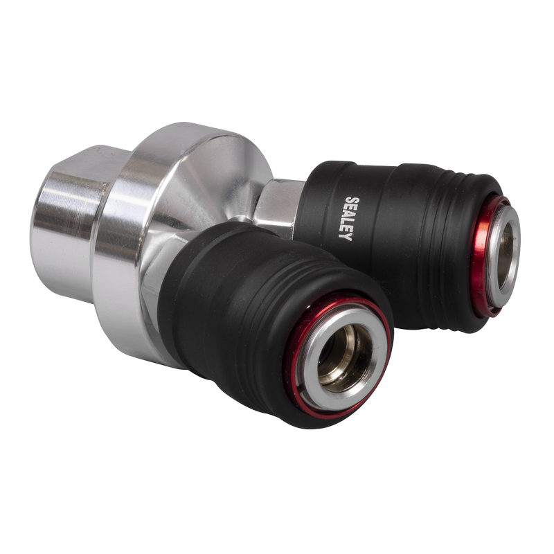 Sealey ACH55 High Flow Twin Coupling Body Female Thread 1/4"BSPT