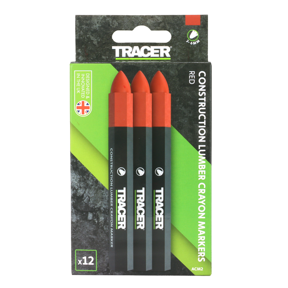 TRACER ACM2 12pc Crayon Marker Set - Red