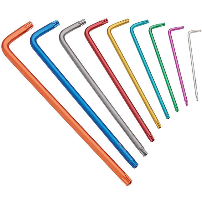 Clarke 1700751 PRO345 9 Piece Colour Coded Extra-Long Star Key Set