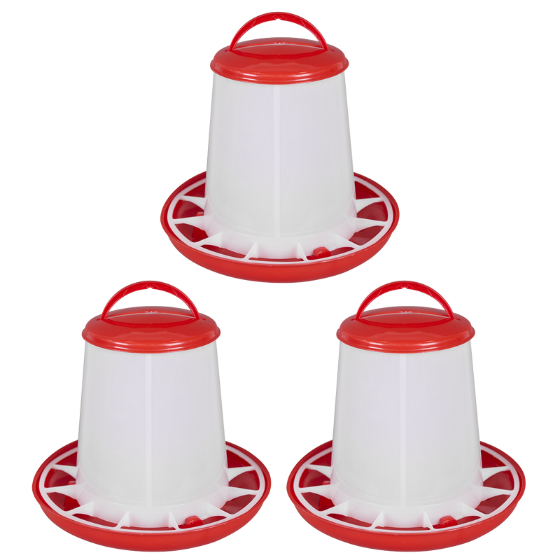 SEALEY AFT033 Poultry Feeder 3kg - Pack of 3
