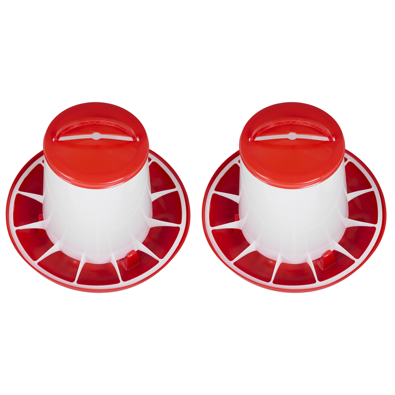 SEALEY AFT042 Poultry Feeder 6kg - Pack of 2