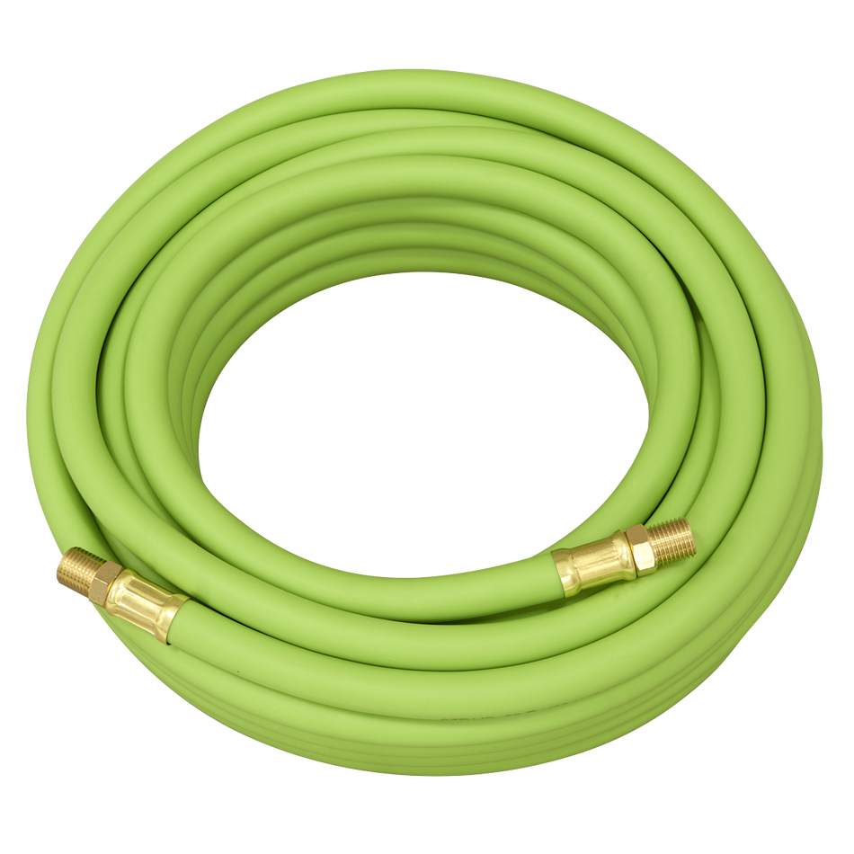 Sealey AHH10 High-Visibility Hybrid Air Hose with 1/4"BSP Unions 10m x 8mm