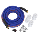 SEALEY AHK05 Extra-Heavy-Duty High Flow Air Hose Kit with Couplings 15m x 13mm