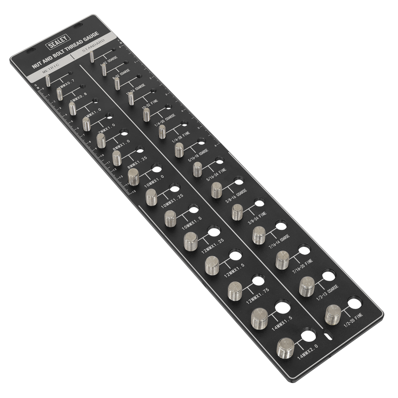 SEALEY AK28 Metric/Imperial Nut & Bolt Thread Checker