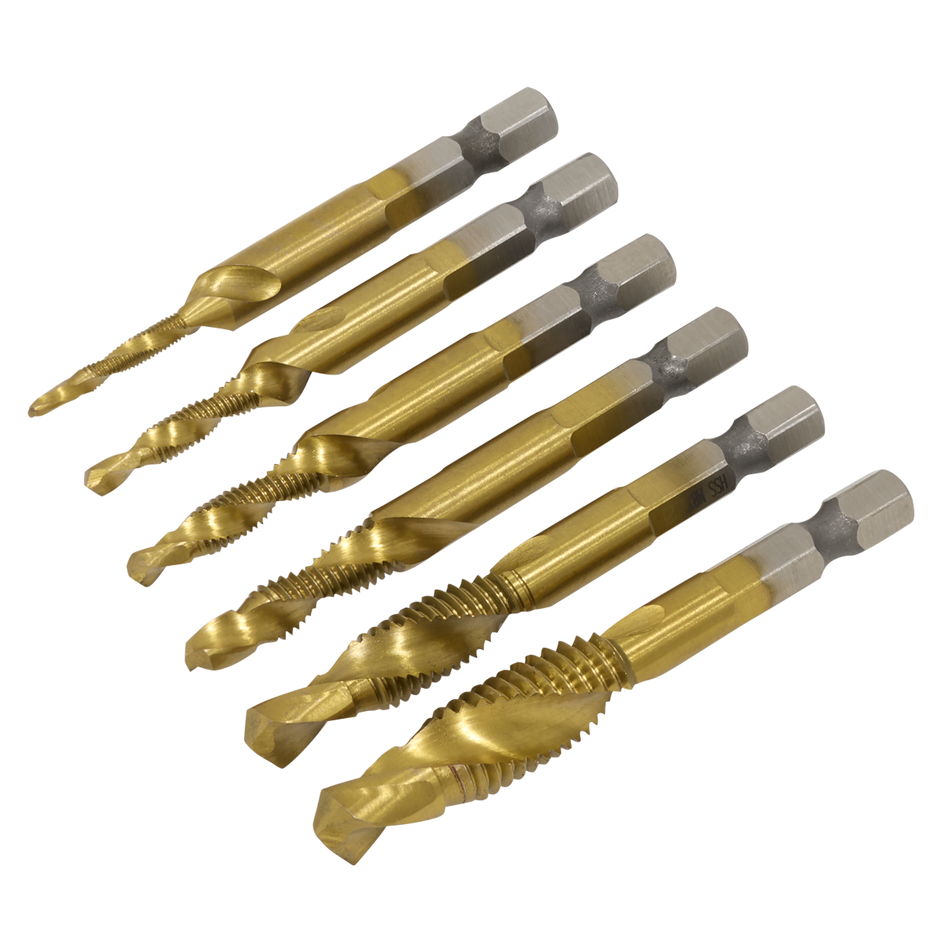 SEALEY AK3025 Combination Drill & Tap Bit Set 6pc