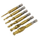 SEALEY AK3025 Combination Drill & Tap Bit Set 6pc