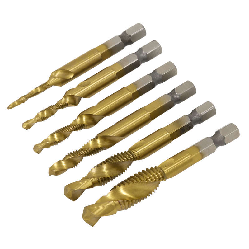 SEALEY AK3025 Combination Drill & Tap Bit Set 6pc
