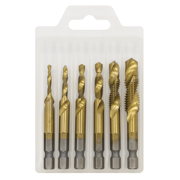 SEALEY AK3025 Combination Drill & Tap Bit Set 6pc