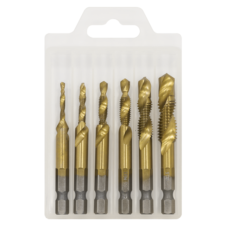 SEALEY AK3025 Combination Drill & Tap Bit Set 6pc