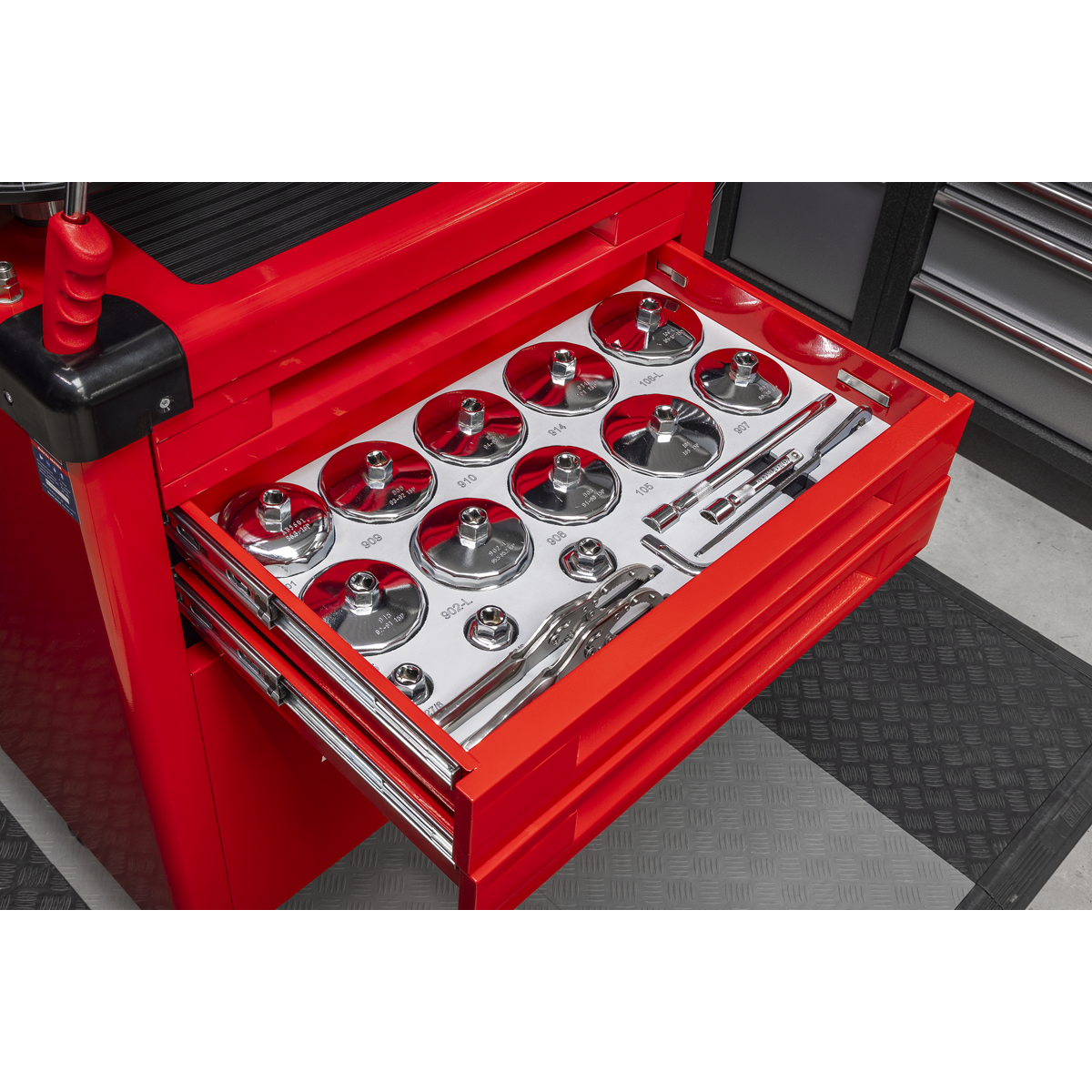 ksk  Sealey AK470DX Mobile Multifunction Oil Station with 61pc Tool Set
