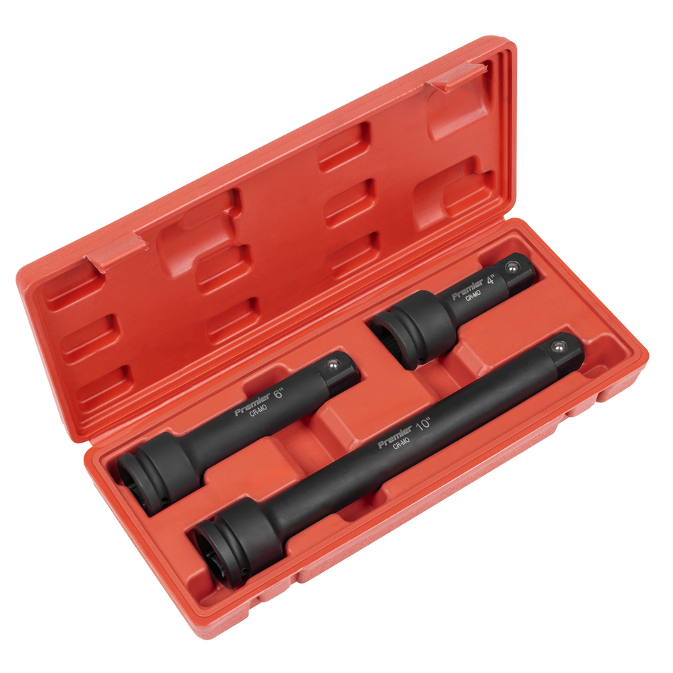 Sealey AK5515 Premier Impact Extension Bar Set 3/4"Sq Drive 3pc
