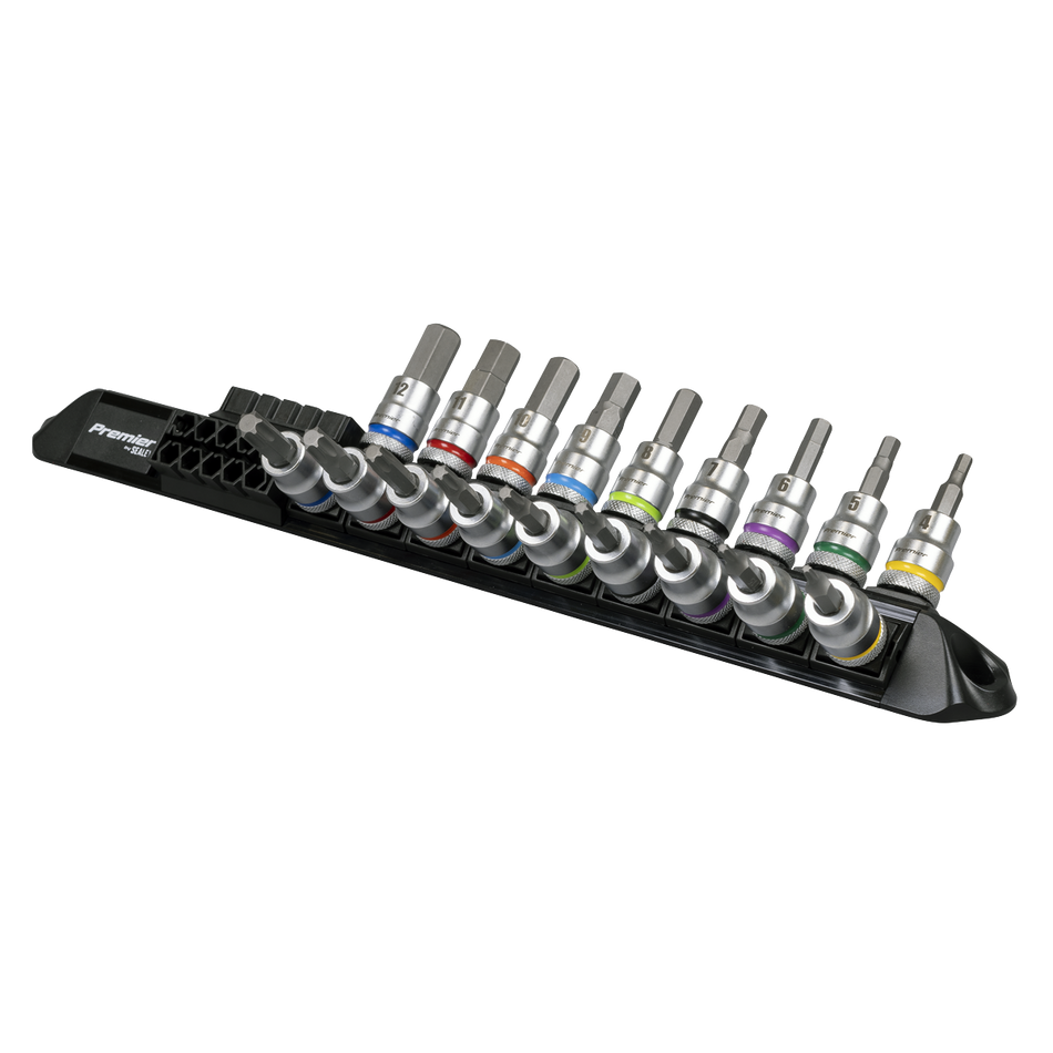 SEALEY AK6252 Premier Platinum Series Hex & TRX-Star* Socket Bit Set 3/8"Sq Drive 18pc
