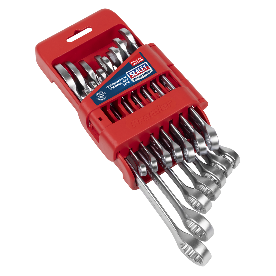 Sealey AK63260 Premier Combination Spanner Set 14pc