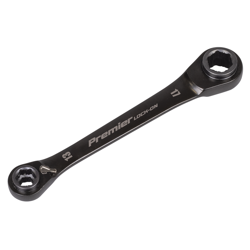 SEALEY AK63923 Premier Black 4-in-1 Reversible Lock-Onª Ratchet Ring Spanner