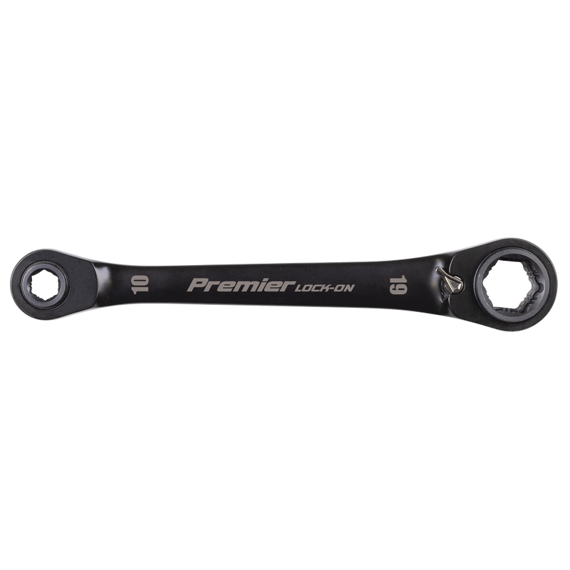 SEALEY AK63923 Premier Black 4-in-1 Reversible Lock-Onª Ratchet Ring Spanner