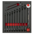 Sealey AK63940B Premier Black Combination Ratchet Spanner Set 12pc