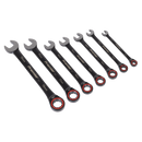 Sealey AK63941B Premier Black Combination Ratchet Spanner Set 7pc