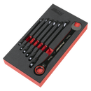 Sealey AK63941B Premier Black Combination Ratchet Spanner Set 7pc