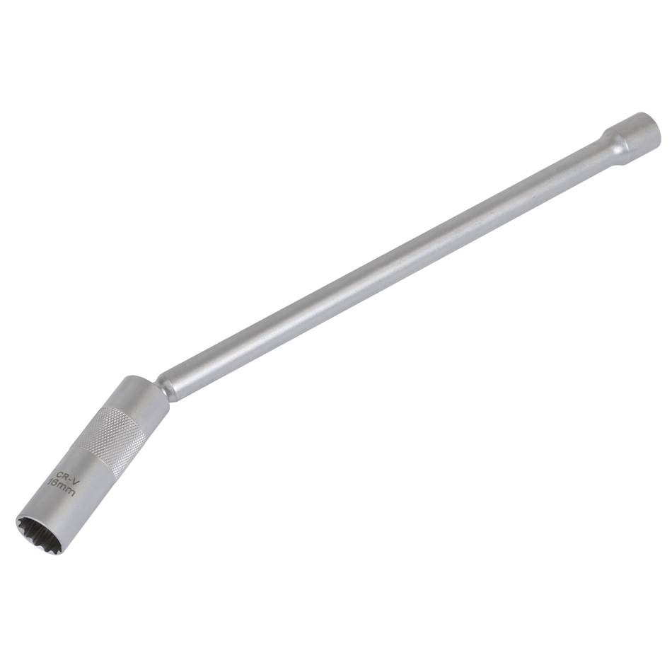 Sealey AK6576 Spark Plug Socket with Universal Joint & Extension 3/8"Sq Drive 12-Point 16mm