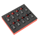 Sealey AK68220 Premier Universal Joint Impact Socket Set 3/8"Sq Drive 10pc