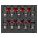 Sealey AK68220 Premier Universal Joint Impact Socket Set 3/8"Sq Drive 10pc
