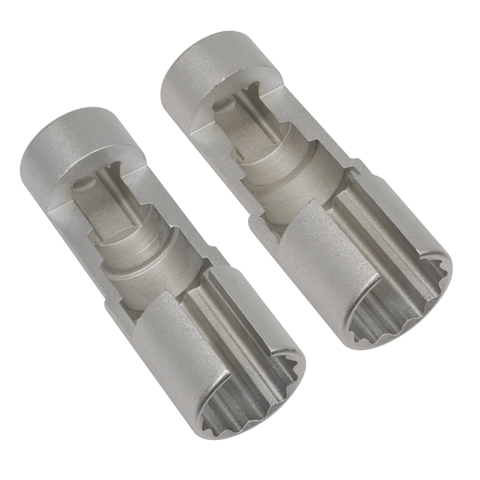 Sealey AK6902 Slim Profile Diesel Piezo Injector Pipe Sockets 3/8"Sq Drive 17 & 18mm 2pc