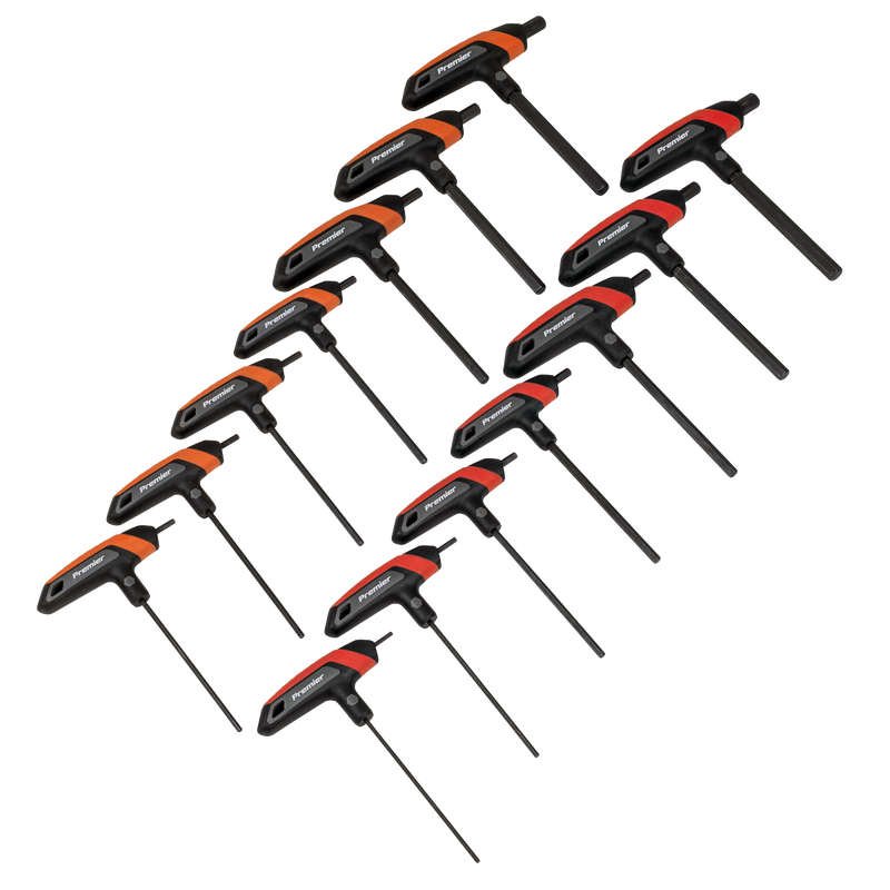 Sealey AK7149 Premier Metric/Imperial T-Handle Hex Key Set 14pc