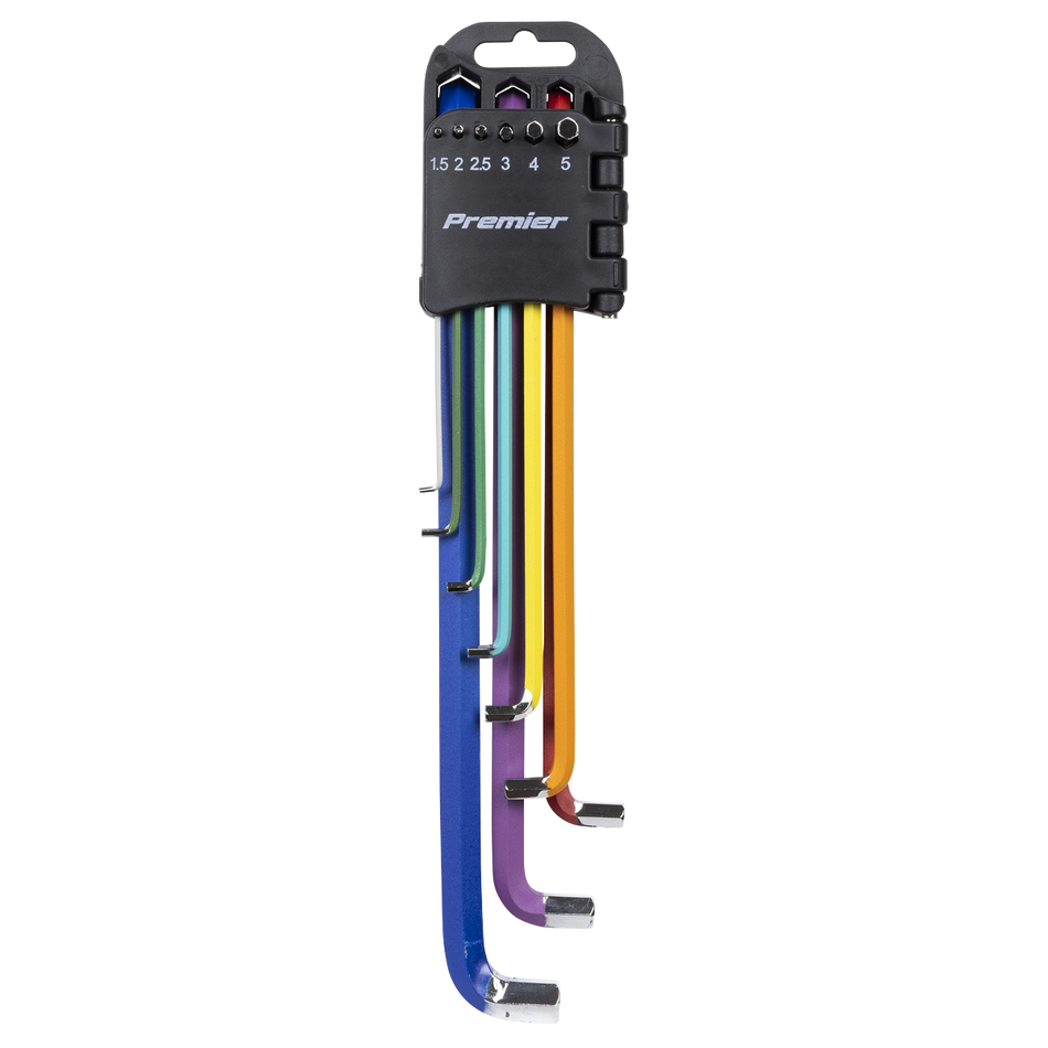 Sealey AK71740 Premier Extra-Long Stubby Element Hex Key Set 9pc
