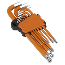 Sealey AK71750 Premier Imperial Long Hex Key Set Ball-End 9pc