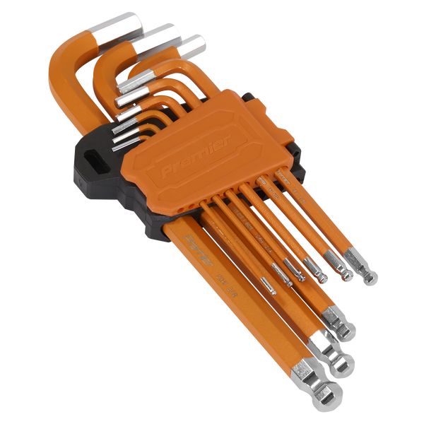 Sealey AK71750 Premier Imperial Long Hex Key Set Ball-End 9pc