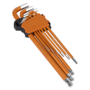 Sealey AK7175 Premier Imperial Extra-Long Ball-End Hex Key Set 9pc