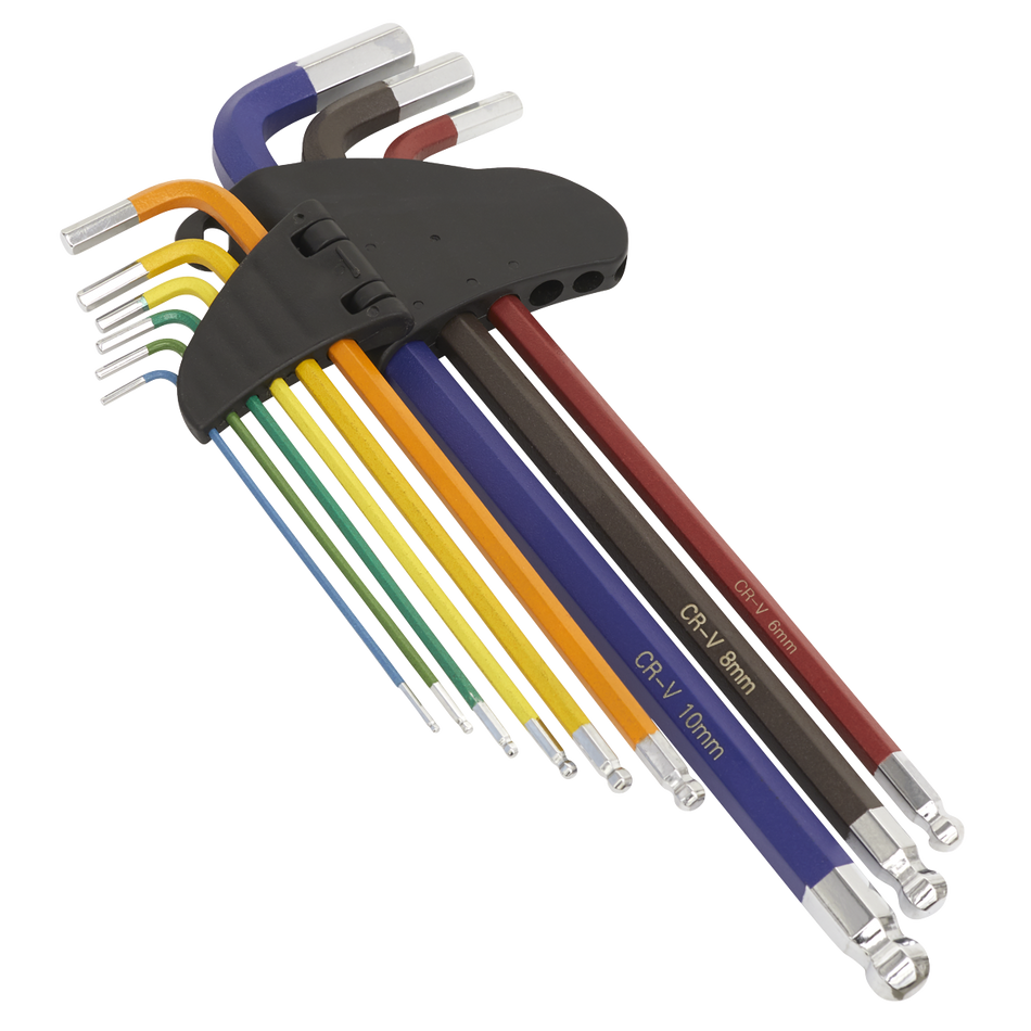 Sealey AK7191B Premier Extra-Long Ball-End Hex Key Set 9pc
