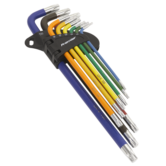 Sealey AK7194 9pc Anti-Slip Extra-Long TRX-Star* Key Set