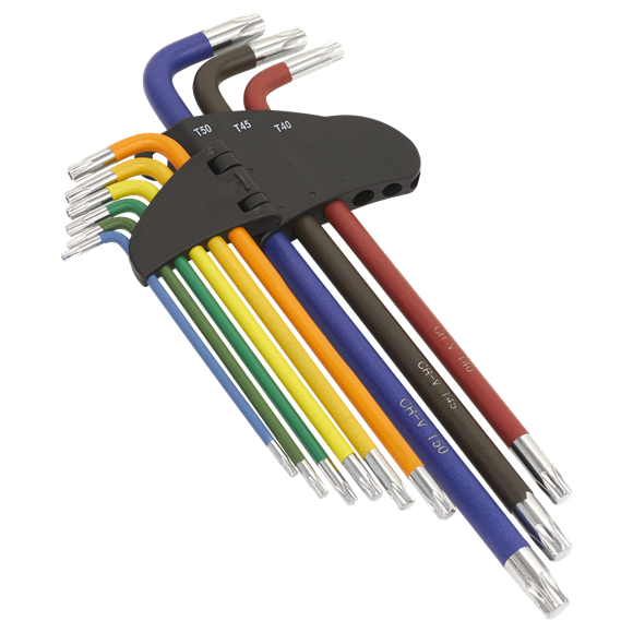 Sealey AK7194 9pc Anti-Slip Extra-Long TRX-Star* Key Set